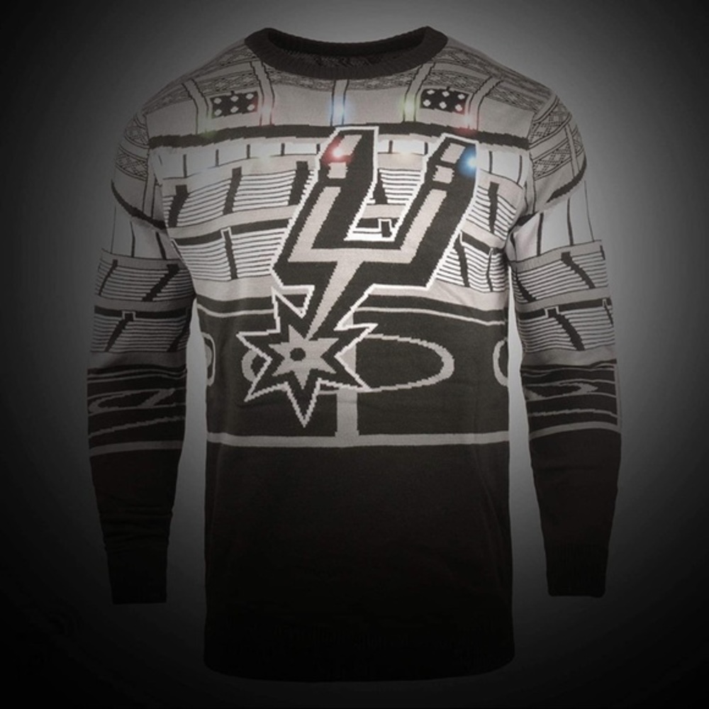 COPY - San Antonio Spurs Light Up Bluetooth Speaker Ugly Christmas Sweater Men’…